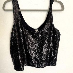 Sequin crop top